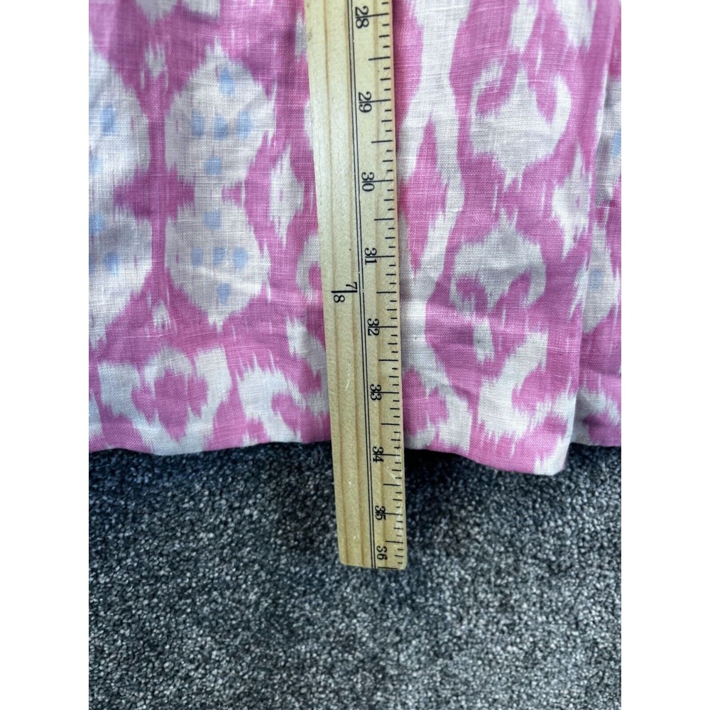 Gap Pink & White Ikat Pattern Sleeveless Linen Dress - Picture 4 of 8